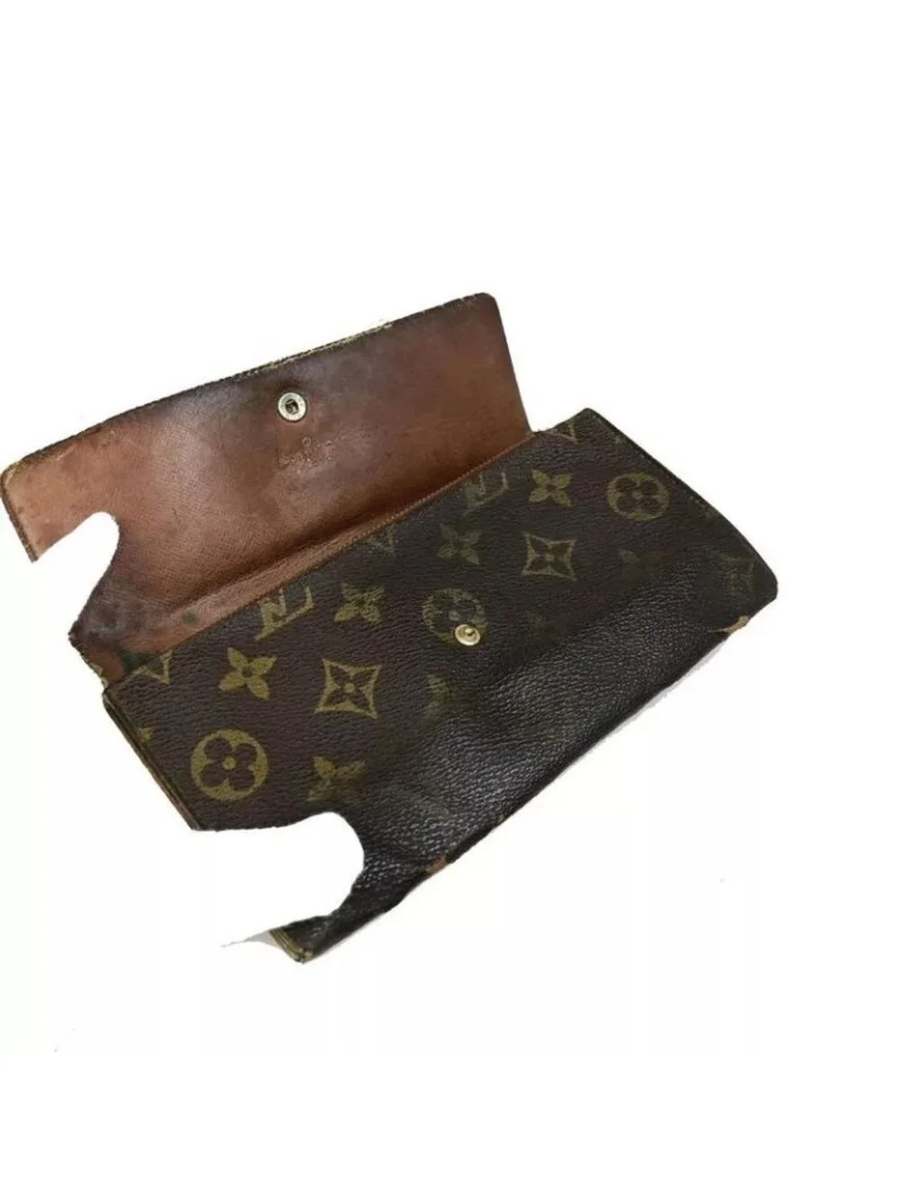 Louis Vuitton Long Wallet Monogram 3 Set Bifold 66 Bs078 - Picture 5 of 10